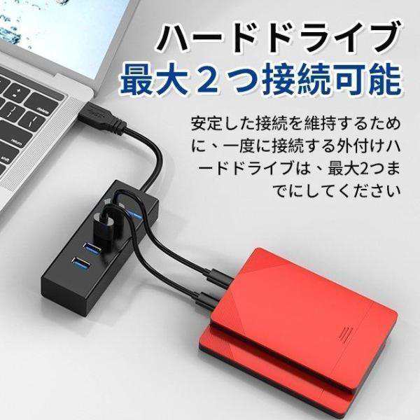 USBハブ PS4 PS5 Chromebook 対応 USB3.0 バスパワー USB3.0拡張 4in1 ...