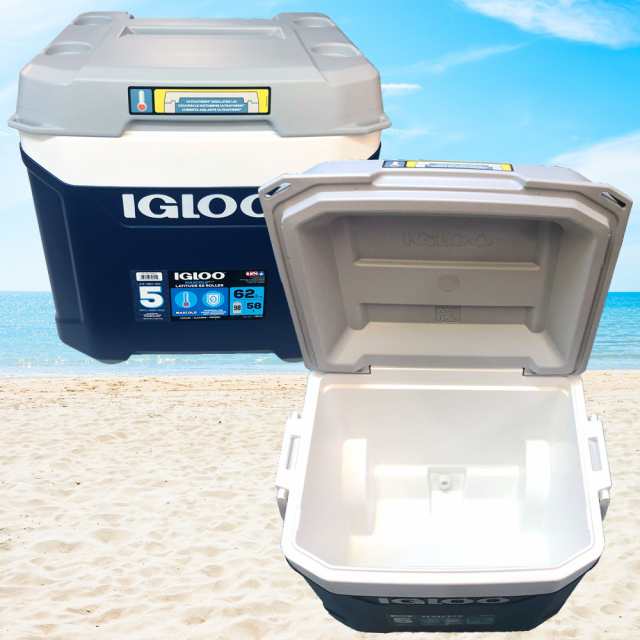 送料無料 Igloo Maxcold イグルー イグロー 21 マックスコールド クーラーボックス 62qt 58l グレー ブルーの通販はau Pay マーケット キャラメルカフェ