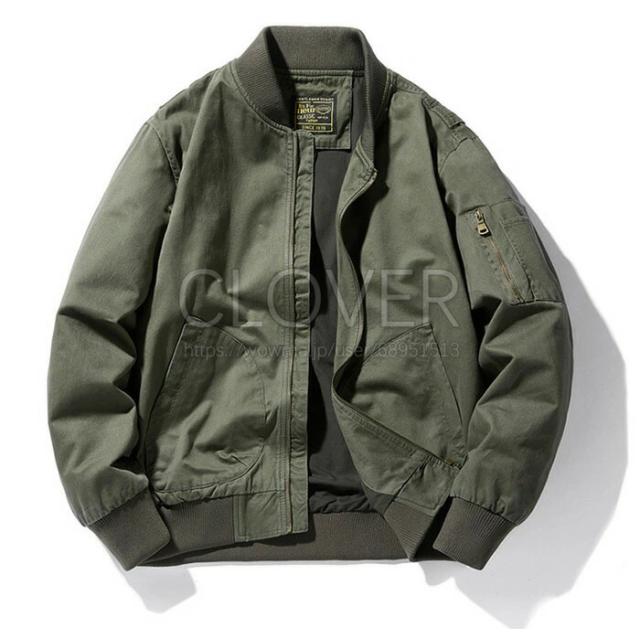 サイズ5XL グリーン フライトジャケット メンズ ミリタリージャケット アウター ブルゾン スカジャン アウター 2018 新作 秋物 ma-1 メンズ フライトジャケット ミリタリージャケット