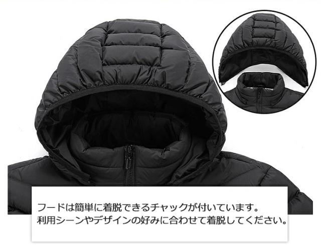 【３ヶ月保証】電熱ジャケット 電熱ウェア 長袖 21箇所発熱 4つ独立制御ボタン 3段階温度調整 日本製ヒーター内蔵 電熱ジャケット 電熱服 ヒートジャケット ジャケット フード付き 中綿コート メンズ レディース 男女兼用 軽量 釣り スキー 水洗い可着 夜釣り 屋外作業_9