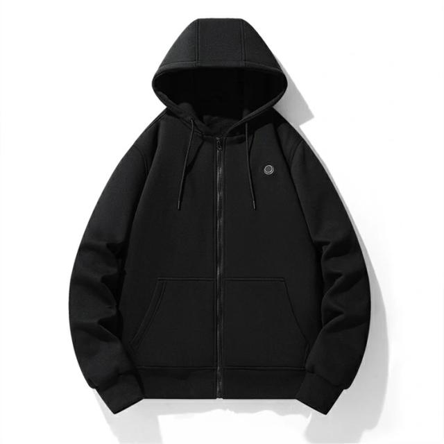 電熱パーカー 電熱服 電熱ジャケット 加熱服 加熱ジャケット 電熱ベスト ト ヒーターベスト 5つヒーター アウター 上着 USB充電式 3段階の温度制御 冷え症対策保温 防寒 大雪対策 男女兼用 通勤通学 屋外作業 手洗い可_11