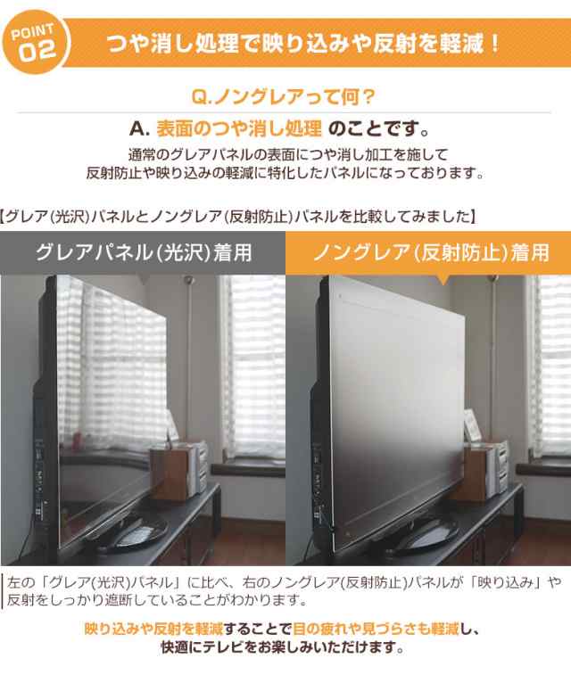 液晶テレビ保護パネル 20インチ ノングレア【CFX5-20 固定ストッパー付 国産 非光沢 映込み 反射防止 厚5ミリ 20型】CLIERLの通販は