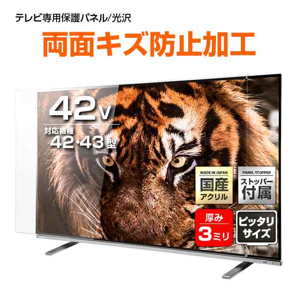 液晶テレビ保護パネル 42インチ Wハードコート【WXP3-42 固定