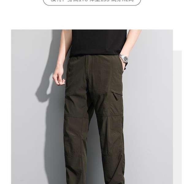 【黒のベルト付き】裏起毛 パンツ メンズ 秋冬 ボトム ゆったり 冬 ズボン防寒パンツ 暖 無地 シンプル おしゃれ 黒 カーキ ブルー 冬服 ウエスト調節可 S M L XXL XXXL_9