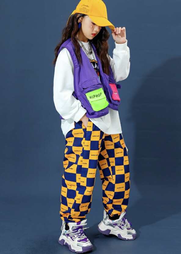 キッズダンス衣装 セットアップ ヒップホップ ベスト 長袖 トップス チェッカー パンツ hiphop kpop 韓国 ストリート 子供 女の子 男の子の通販はau  PAY マーケット Royal Dance au PAY マーケット－通販サイト