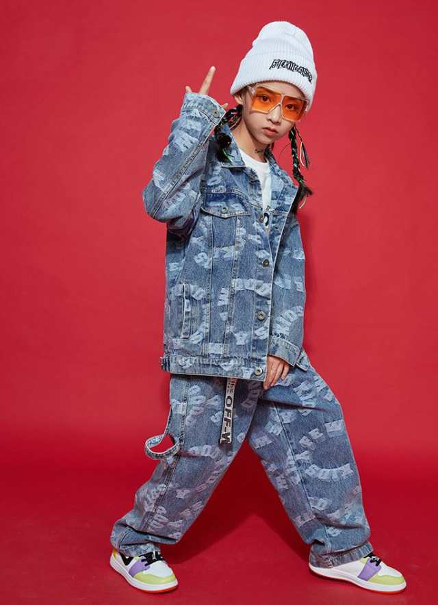 キッズダンス衣装 デニム セットアップ hiphop ヒップホップ ストリート パンツ トップス アウター 子供 キッズ ダンス 衣装 女の子  男の通販はau PAY マーケット Royal Dance au PAY マーケット－通販サイト