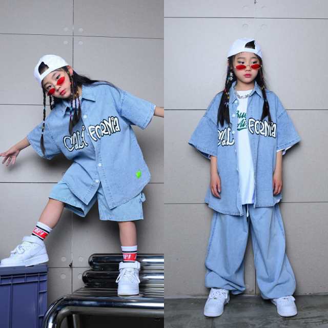 キッズダンス衣装 デニム シャツ トップス 半袖 ジーンズ ヒップホップ hiphop kpop 韓国 子供 子ども ティーンズ キッズ ジュニア 女のの通販はau  PAY マーケット - Royal Dance | au PAY マーケット－通販サイト