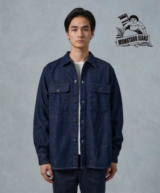 メンズ MOMOTARO JEANS 桃太郎ジーンズ DENIM BRUSHED SHIRT デニム