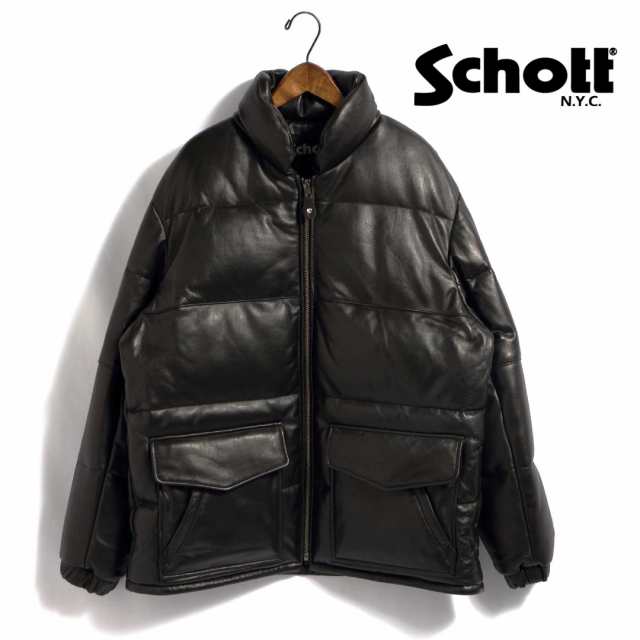 メンズ/Schott/ショット/LEATHER CLASSIC DOWN JACKET/レザー