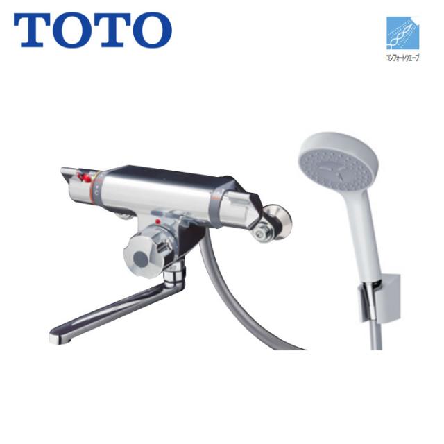 風呂場用 水栓 シャワー用 TOTO TMF47Y1 定量止水式 壁付サーモスタット 組みあわせる水栓 スパウト170粍 GG続きもの コンフォートウエーブシャワー 白いこと