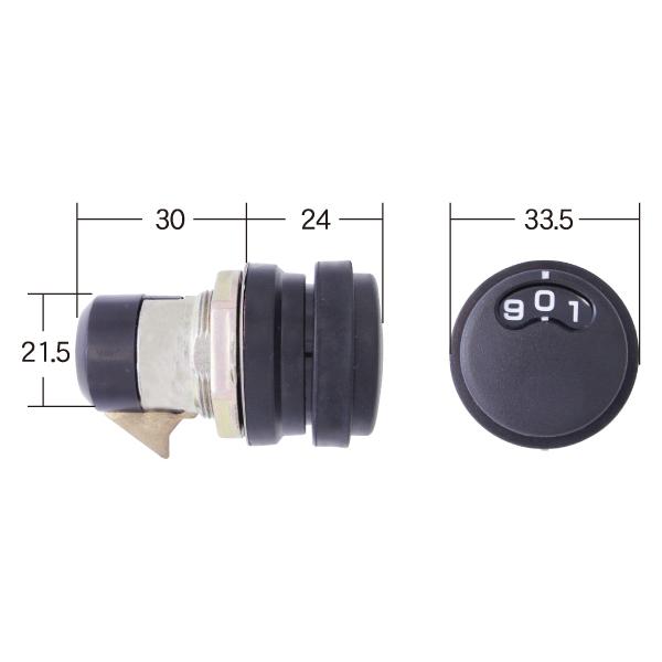 ポスト錠 ダイヤル錠 タテ型 PJ-17 リンタツ 鍵 カギ 交換部品