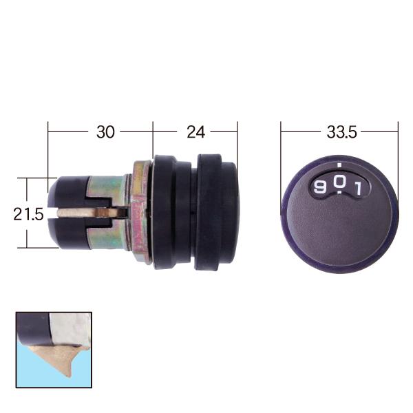 ポスト錠 ダイヤル錠 タテ型 PJ-18 リンタツ 鍵 カギ 交換部品