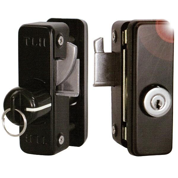 引き戸錠 イナホ スリムロック 面付補助錠-56 ブラック 鎌錠 玄関 勝手口 FUKIの通販は