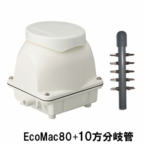 フジクリーン工業(マルカ)エアーポンプ EcoMac80＋10方分岐管 の通販は 