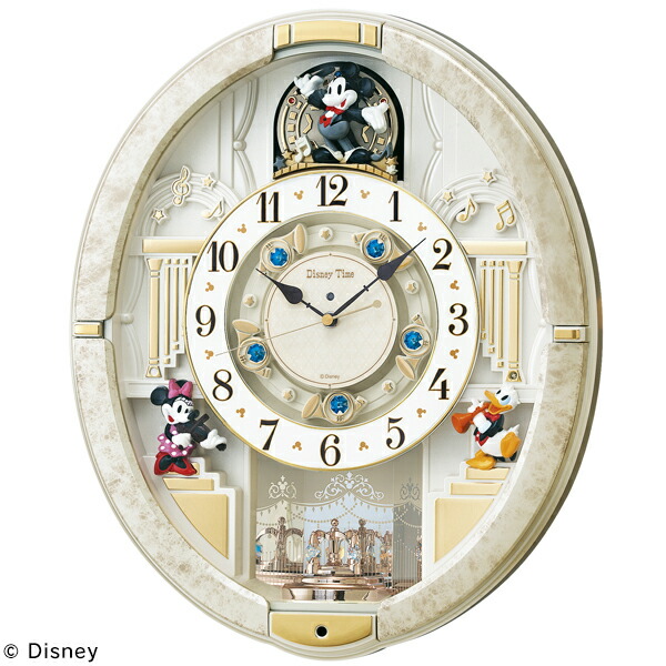 送料無料 ! 電波掛け時計 SEIKO×ディズニー 電波時計 からくり時計