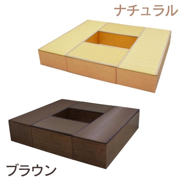 送料無料 ! 樹脂畳ユニット Bセット 日本製 ロータイプ 幅180cm×210cm 高さ31cm ベンチ 小上がり 畳ボックス 収納付き 簡単手入れ【 和風 たたみ 空間 ミニ和室 インテリア おしゃれ 】 送料込 ◇ 直送■PP畳BセットLO