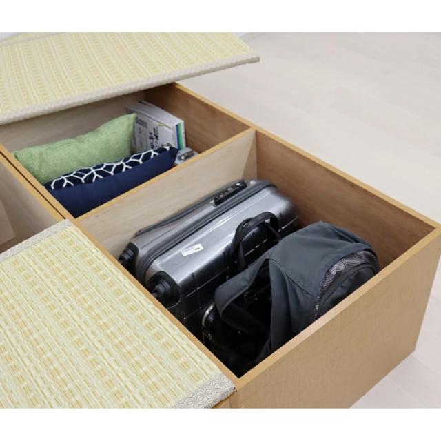 送料無料 ! 樹脂畳ユニット Aセット 日本製 ハイタイプ 幅180cm×180cm 高さ45cm ベンチ 小上がり 畳ボックス 収納付き 簡単手入れ【 和風 たたみ 空間 ミニ和室 インテリア おしゃれ 】 送料込 ◇ 直送■PP畳AセットHI_3