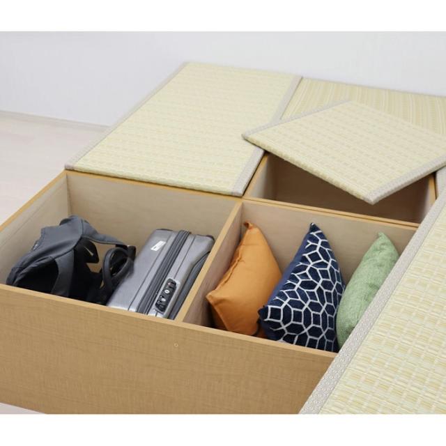 送料無料 ! 樹脂畳ユニット Aセット 日本製 ハイタイプ 幅180cm×180cm 高さ45cm ベンチ 小上がり 畳ボックス 収納付き 簡単手入れ【 和風 たたみ 空間 ミニ和室 インテリア おしゃれ 】 送料込 ◇ 直送■PP畳AセットHI_4