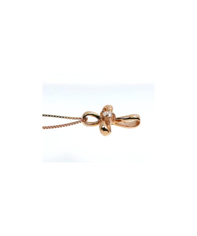 ペンダント　ネックレス　ダイヤモンド　0.03ct　10金　ピンクゴールド　K10　PG　クロス　十字架　レディース　アクセサリー　ジュエリー　ギフト　131488_1