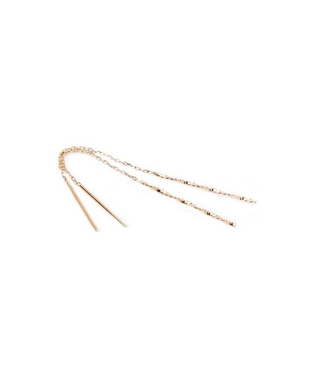 ピアス　地金　　18金　K18　チェーン　レディース　アクセサリー　ジュエリー　ギフト　374516