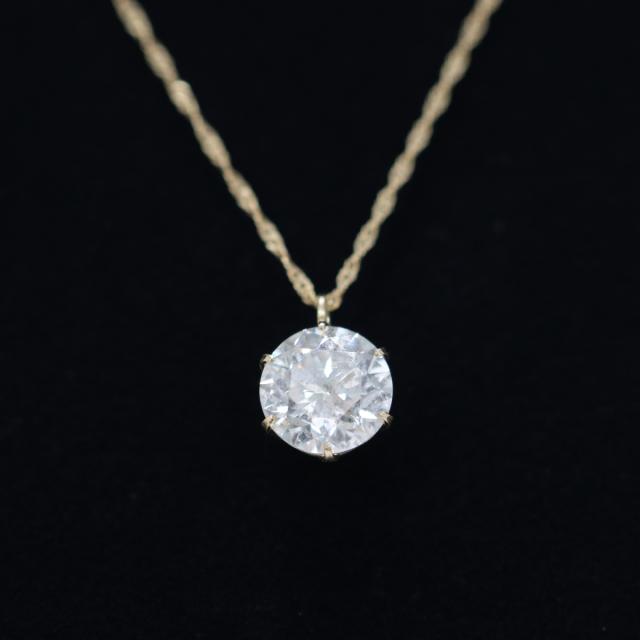 18金1.5ctダイヤモンドペンダントの通販は
