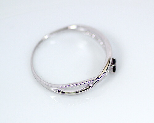 リング　ブラック　ダイヤモンド　0.05ct　18金　ホワイトゴールド　K18　WG　フラワー　花　レディース　アクセサリー　ジュエリー　ギフト　　ダイヤ　269842_1