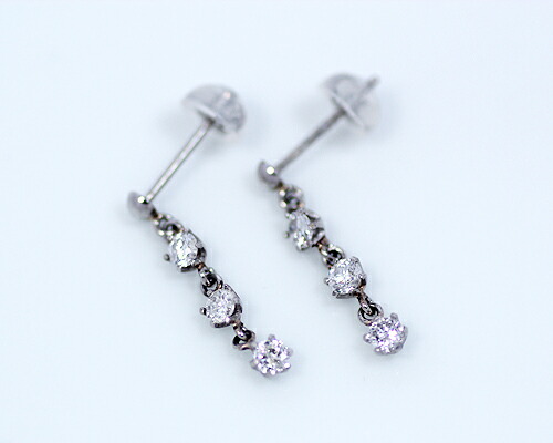 ピアス　ダイヤモンド　0.3ct　プラチナ　Pt　スリーストーン　3ストーン　3石　レディース　アクセサリー　ジュエリー　ギフト　164720　ダイヤ