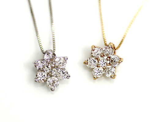 ペンダント　ネックレス　ダイヤモンド　0.3ct　10金　ホワイトゴールド　K10　WG　セブンストーン　7ストーン　7石　レディース　アクセサリー　ジュエリー　ギフト　oe9090-2　ダイヤ