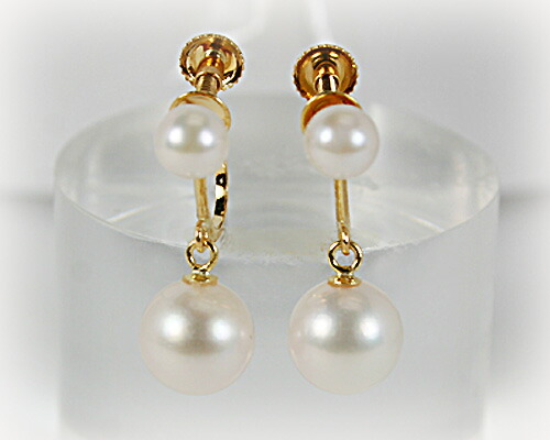 イヤリング　あこや　本真珠　パール　4mm　7mm　18金　K18　レディース　アクセサリー　ジュエリー　ギフト　59779の通販は 37,400円