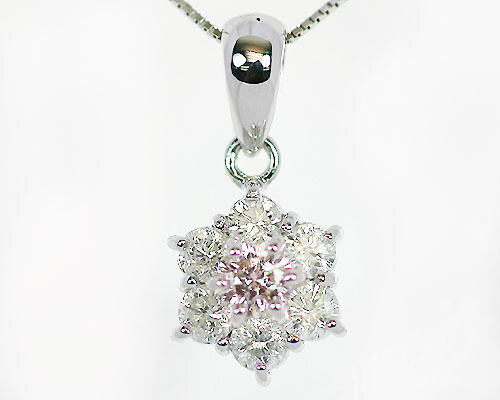 ペンダント　ネックレス　ダイヤモンド　0.4ct　18金　ホワイトゴールド　K18　WG　フラワー　花　セブンストーン　7ストーン　7石　レディース　アクセサリー　ジュエリー　ギフト　152285　ダイヤ