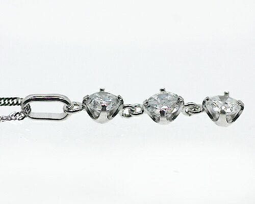 ペンダント ネックレス ダイヤモンド 0.5ct 18金 ホワイトゴールド K18 