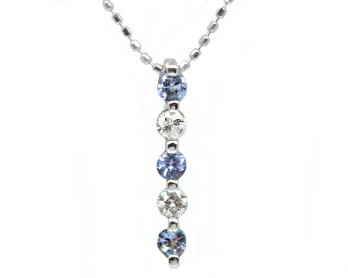ペンダント　ネックレス　タンザナイト　ダイヤモンド　0.15ct　0.12ct　18金　ホワイトゴールド　K18　WG　アイライン　レディース　アクセサリー　ジュエリー　ギフト　og69　ダイヤ
