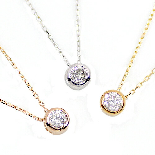 ペンダント ネックレス ダイヤモンド 0.1ct 18金 ホワイトゴールド 