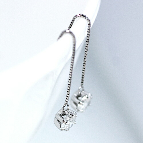 ピアス　ダイヤモンド　0.3ct　18金　ホワイトゴールド　ピンクゴールド　K18　WG　PG　一粒　1粒　ソリティア　6本爪　6爪　チェーン　レディース　アクセサリー　ジュエリー　ギフト　205159　ダイヤ_1