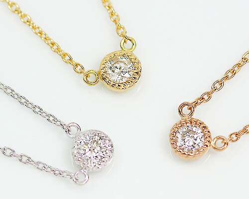 ペンダント ネックレス ダイヤモンド 0.1ct 18金 ホワイト ペンダント ネックレス ダイヤモンド 0.1ct 18金 ホワイト
