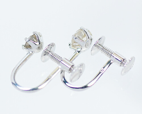 イヤリング　ブラウン　ダイヤモンド　0.5ct　18金　ホワイトゴールド　ピンクゴールド　K18　WG　PG　一粒　1粒　ソリティア　6本爪　6爪　レディース　アクセサリー　ジュエリー　ギフト　100789　ダイヤ_1