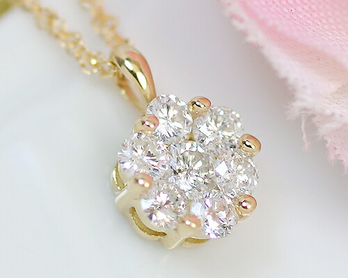 ペンダント　ネックレス　ダイヤモンド　0.3ct　18金　K18　セブンストーン　7ストーン　7石　レディース　アクセサリー　ジュエリー　ギフト　179674　ダイヤ