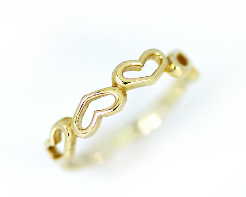 リング　地金　10金　ホワイトゴールド　ピンクゴールド　K10　WG　PG　ハート　ピンキー　ファランジ　レディース　アクセサリー　ジュエリー　ギフト　82455ty