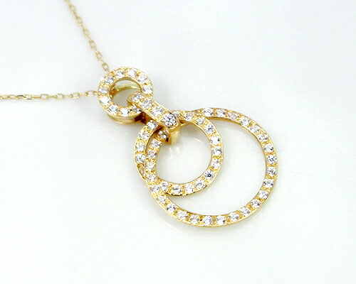 ペンダント　ネックレス　ダイヤモンド　0.32ct　10金　ホワイトゴールド　ピンクゴールド　K10　WG　PG　サークル　レディース　アクセサリー　ジュエリー　ギフト　ダイヤ　52318