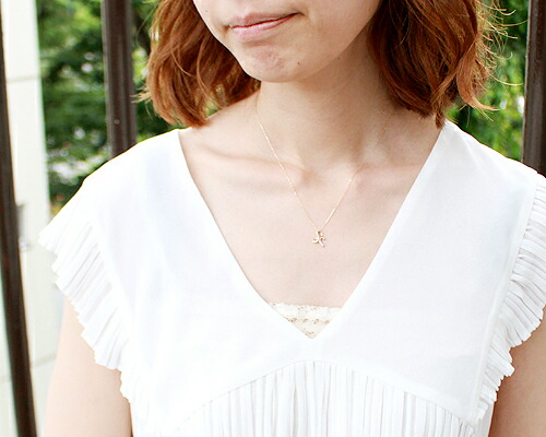 ペンダント　ネックレス　ダイヤモンド　0.08ct　10金　ホワイトゴールド　ピンクゴールド　K10　WG　PG　リボン　レディース　アクセサリー　ジュエリー　ギフト　52226　ダイヤ_2