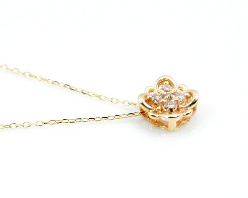 ペンダント　ネックレス　ダイヤモンド　0.08ct　10金　ホワイトゴールド　ピンクゴールド　K10　WG　PG　クローバー　レディース　アクセサリー　ジュエリー　ギフト　51884　ダイヤ_1