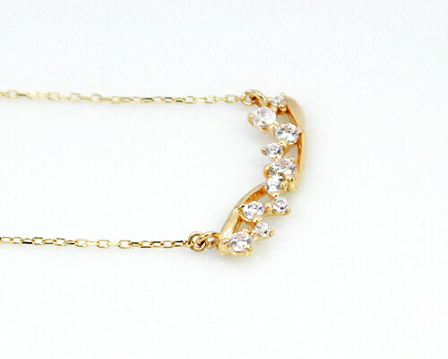 ペンダント　ネックレス　ダイヤモンド　0.14ct　10金　ホワイトゴールド　ピンクゴールド　K10　WG　PG　テンストーン　10ストーン　10石　レディース　アクセサリー　ジュエリー　ギフト　52368　ダイヤ_1