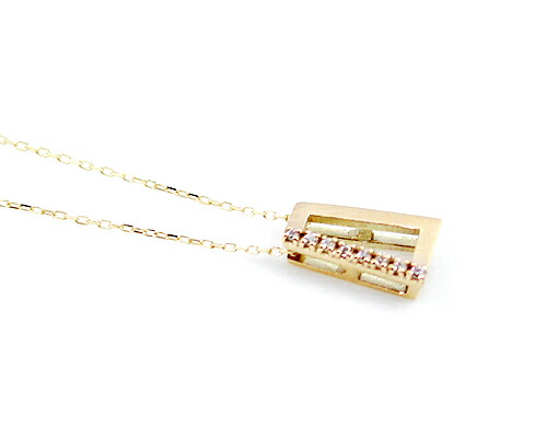 ペンダント　ネックレス　ダイヤモンド　0.04ct　10金　ホワイトゴールド　ピンクゴールド　K10　WG　PG　スクエア　レディース　アクセサリー　ジュエリー　ギフト　52419　ダイヤ_1
