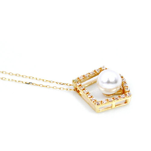 ペンダント　ネックレス　ダイヤモンド　0.11ct　10金　ホワイトゴールド　ピンクゴールド　K10　WG　PG　ペンタゴン　レディース　アクセサリー　ジュエリー　ギフト　52406　ダイヤ_1