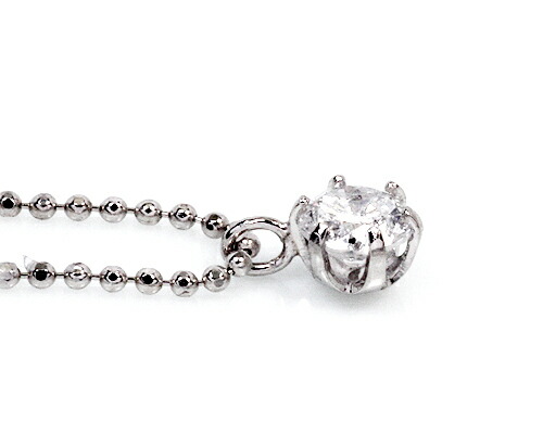 ペンダント　ネックレス　ダイヤモンド　0.3ct　プラチナ　Pt　台座　シルバー　チェーン　一粒　1粒　ソリティア　6本爪　6爪　レディース　アクセサリー　ジュエリー　ギフト　ダイヤ　230118_2