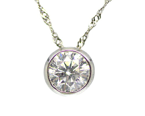 ペンダント　ネックレス　ダイヤモンド　0.3ct　プラチナ　Pt　一粒　1粒　ソリティア　ベゼル　覆輪　レディース　アクセサリー　ジュエリー　ギフト　288356　ダイヤの通販は