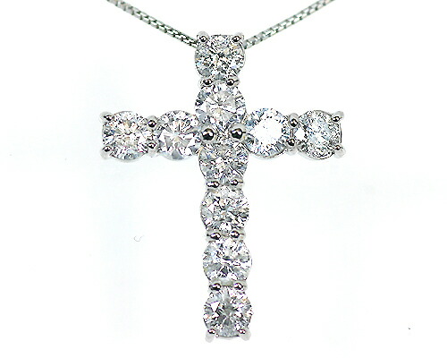 ペンダント　ネックレス　ダイヤモンド　1.5ct　プラチナ　Pt　クロス　十字架　レディース　アクセサリー　ジュエリー　ギフト　s30200　ダイヤ