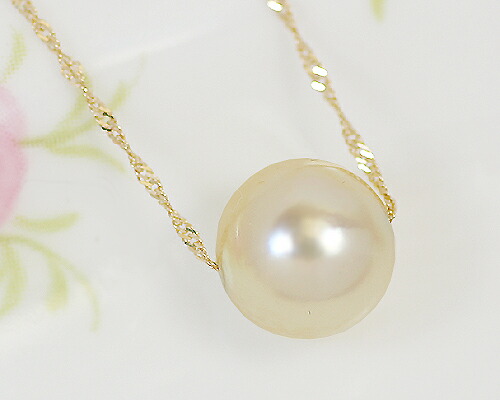 ペンダント　ネックレス　あこや　本真珠　ゴールデン　パール　8mm　18金　K18　一珠　1珠　レディース　アクセサリー　ジュエリー　ギフト　190069の通販は