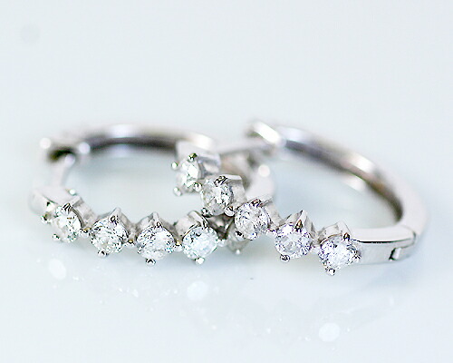 ピアス　ダイヤモンド　0.3ct　18金　ホワイトゴールド　K18　WG　エタニティ　レディース　アクセサリー　ジュエリー　ギフト　207888　ダイヤの通販は