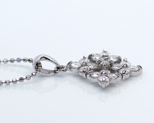 ペンダント ネックレス ダイヤモンド 0.5ct 18金 ホワイトゴールド K18 